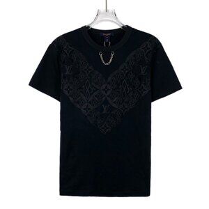 Louis Vuitton Black cotton crewneck T-shirt